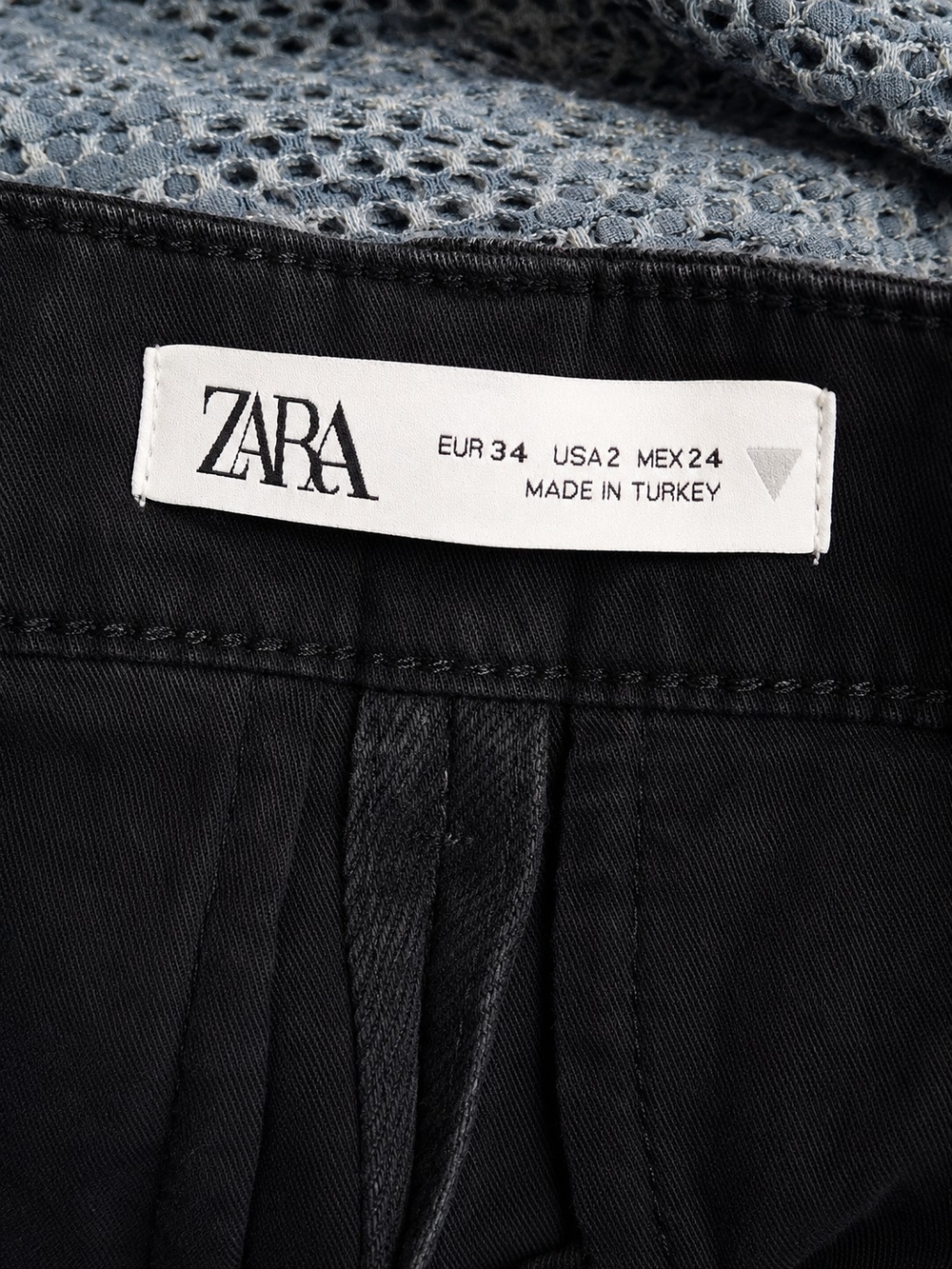 Zara High Rise Pleated Wide Leg Pants Black Trouser Jeans USA 2 EU 34 - Picture 7 of 13